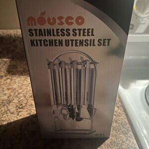 Stainless Steel Kitchen Utensil Set - Silver